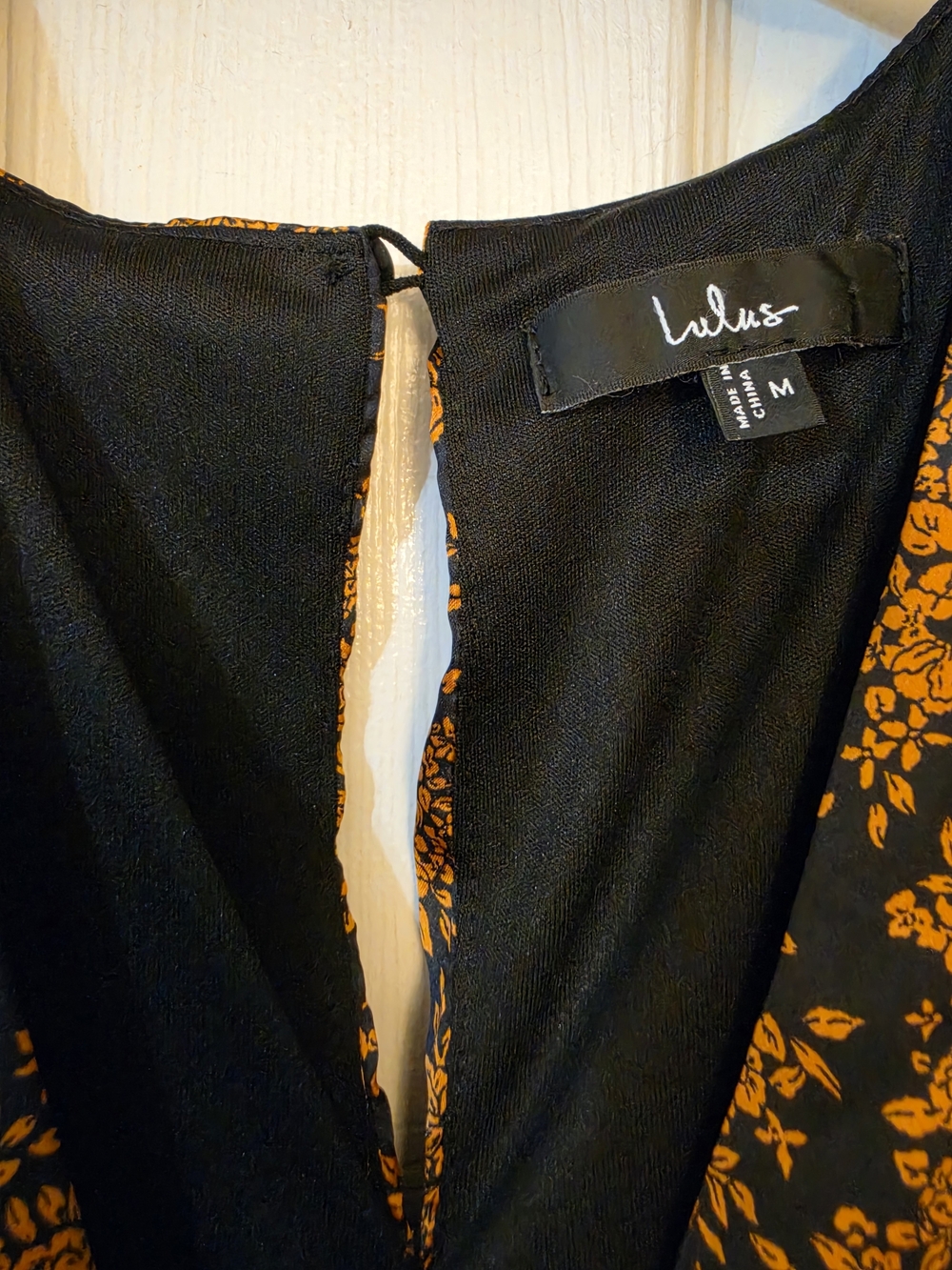Graceful Impression Black and Orange Floral Print Midi Dress - Picture 6 of 11